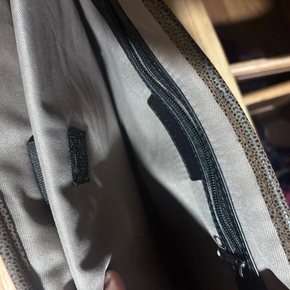 Ted Baker Tan and Black Leather Briefcase